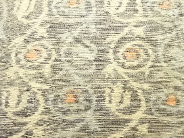  抽象模様織出し手織り紬単衣着物